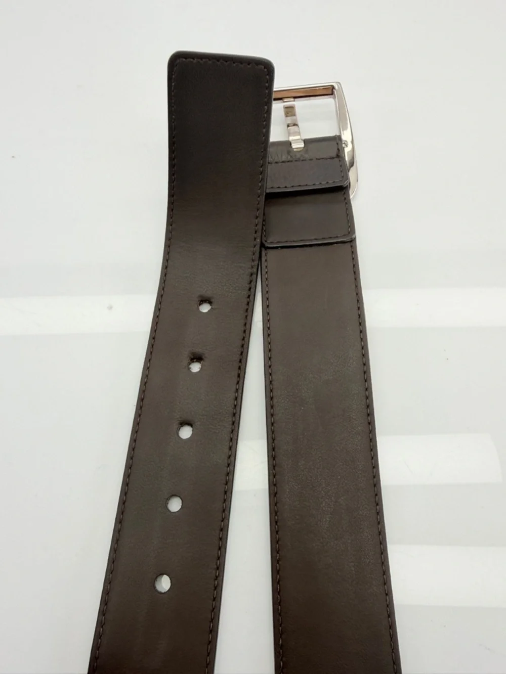 Gucci Mens Beige/Brown GG Canvas Belt with Silver Buckle 75/30